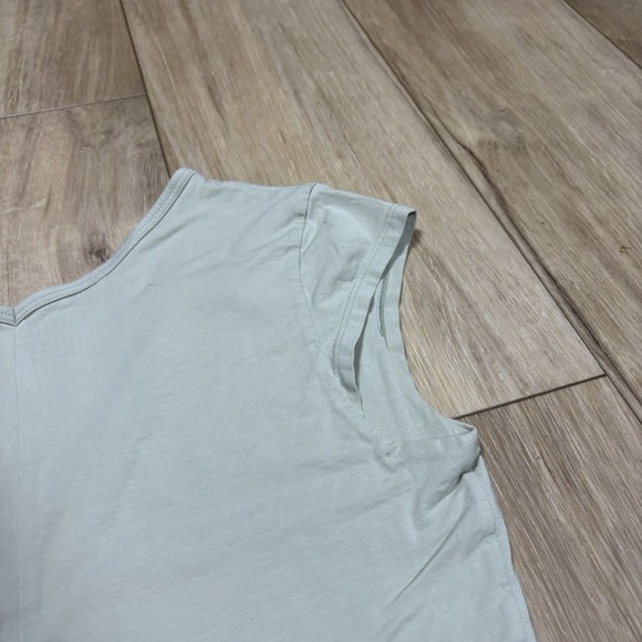 Everlane Bodysuit Womens Medium M Supima Cotton Stretch V Neck Cap Sleeve - Picture 4 of 7